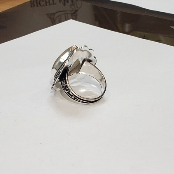 Quartz ring, 925 silver rose quartz vintage antique ring - Picture 6 of 14